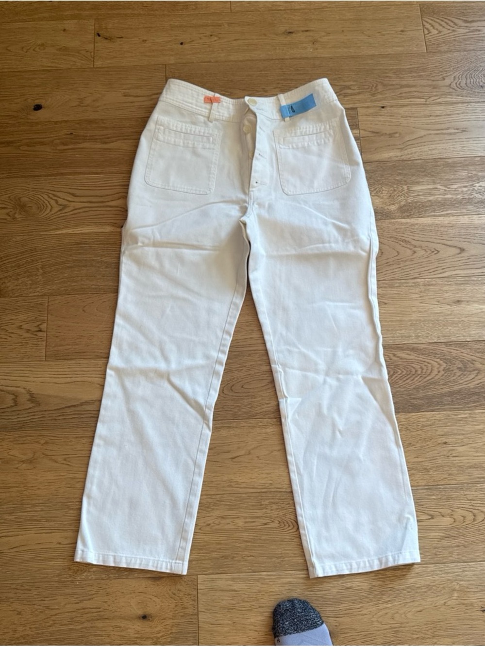 Apiece Apart Cream High-Waist Jeans